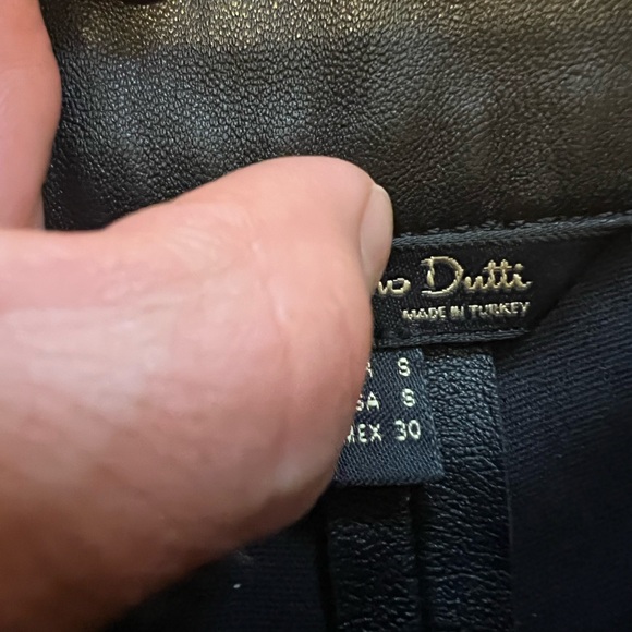 Massimo Dutti leather pants used once size 6 - Picture 5 of 10
